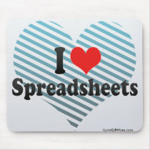 I Love Spreadsheets Mouse Pads