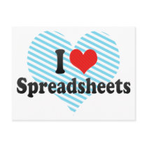 I Love Spreadsheets Postcard