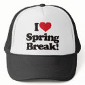 I Love Spring Break! hats