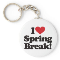 I Love Spring Break! Keychain