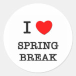 I Love Spring Break Sticker