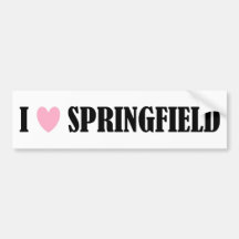 I LOVE SPRINGFIELD BUMPER STICKER