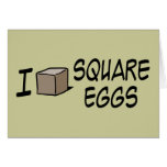 I Love Square Eggs Cards