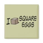 I Love Square Eggs Refrigerator Magnets