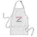 I Love Squid aprons