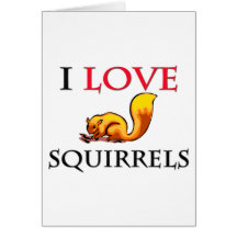 I Love Squirrels Greeting Cards