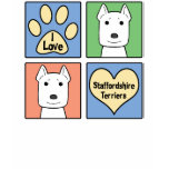 I Love Staffordshire Terriers t-shirts