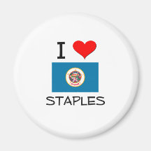 I Love Staples Minnesota Magnets