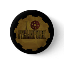 I Love Steampunk Pinback Button