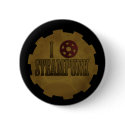 I Love Steampunk buttons