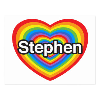 love Stephen. I love you Stephen. Heart Postcard