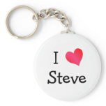 I Love Steve keychains