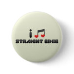 I Love Straight Edge buttons