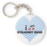 I Love Straight Edge keychains
