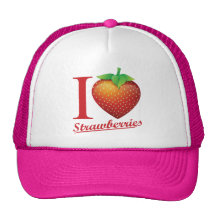 I Love Strawberry Hat