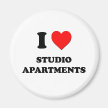 I love Studio Apartments Fridge Magnets