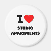 I love Studio Apartments Fridge Magnets