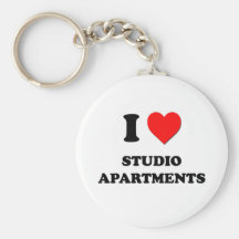 I love Studio Apartments Key Chains