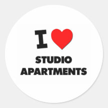 I love Studio Apartments Stickers