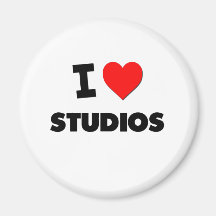 I love Studios Fridge Magnet