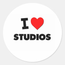 I love Studios Round Sticker