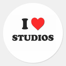 I love Studios Round Sticker