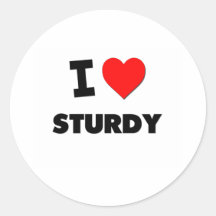 I love Sturdy Round Sticker