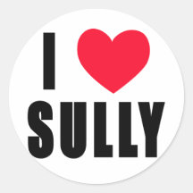 I Love Sully I HEART Sully Round Sticker