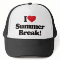 I Love Summer Break! hats