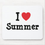 I love Summer heart T-Shirt mousepads
