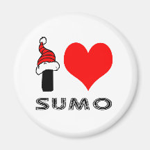 I Love Sumo Design Magnet
