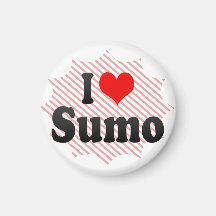 I love Sumo Fridge Magnet
