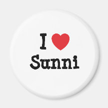 I love Sunni heart T-Shirt Fridge Magnet