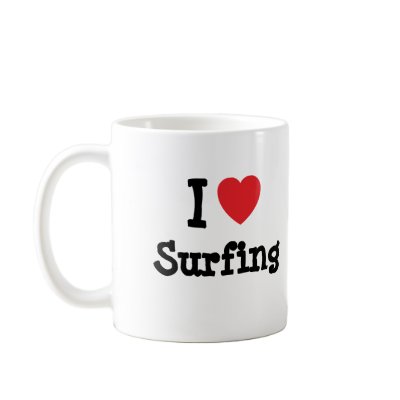 I love Surfing heart custom personalised Mug by funnycustomtshirts