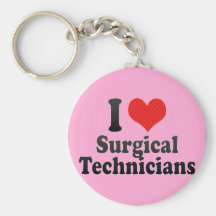 I Love Surgical Technicians Keychains