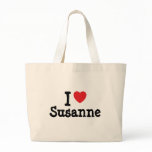 I love Susanne heart T-Shirt bags