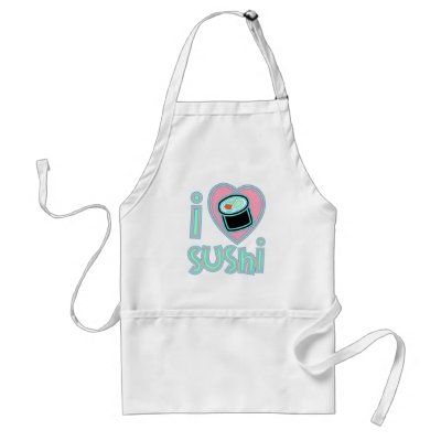 I love Sushi Apron by totallypainted
