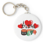 I Love Sushi keychains