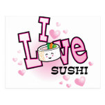 I love sushi postcard