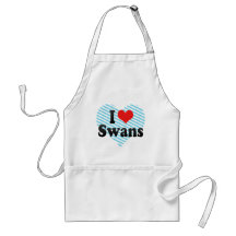 I Love Swans Aprons