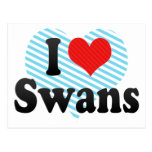 I Love Swans Post Card
