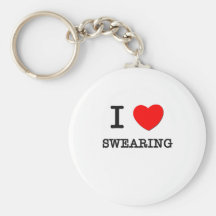 I Love Swearing Keychain