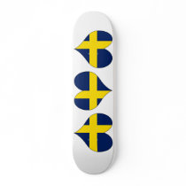 I Love Sweden Skate Board Deck