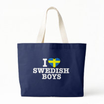 I Love Swedish Boys Tote Bags