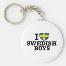 I Love Swedish Boys Key Chain