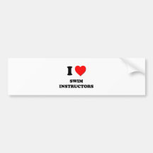 I love Swim Instructors Bumper Sticker
