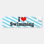 I Love Swimming Bumper Sticker