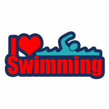 I Love Swimming Photo Cutout