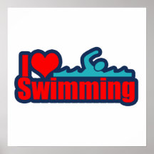 I Love Swimming Poster