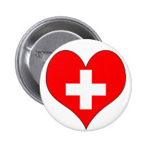 I Love Switzerland Buttons